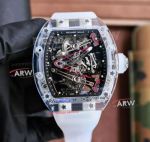 Swiss Replica Richard Mille RM 38-02 Bubba Watson Sapphire Case Transparent Rubber Strap Watch